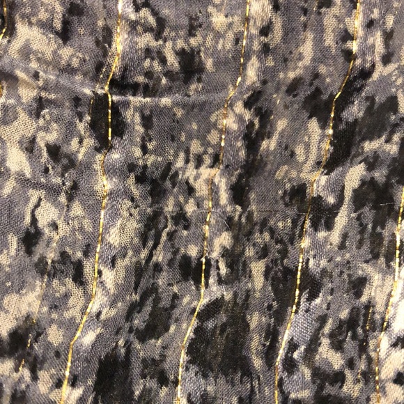 Ella Moss Platinum Print Stripe Sleeve Silk Henley - Picture 8 of 12